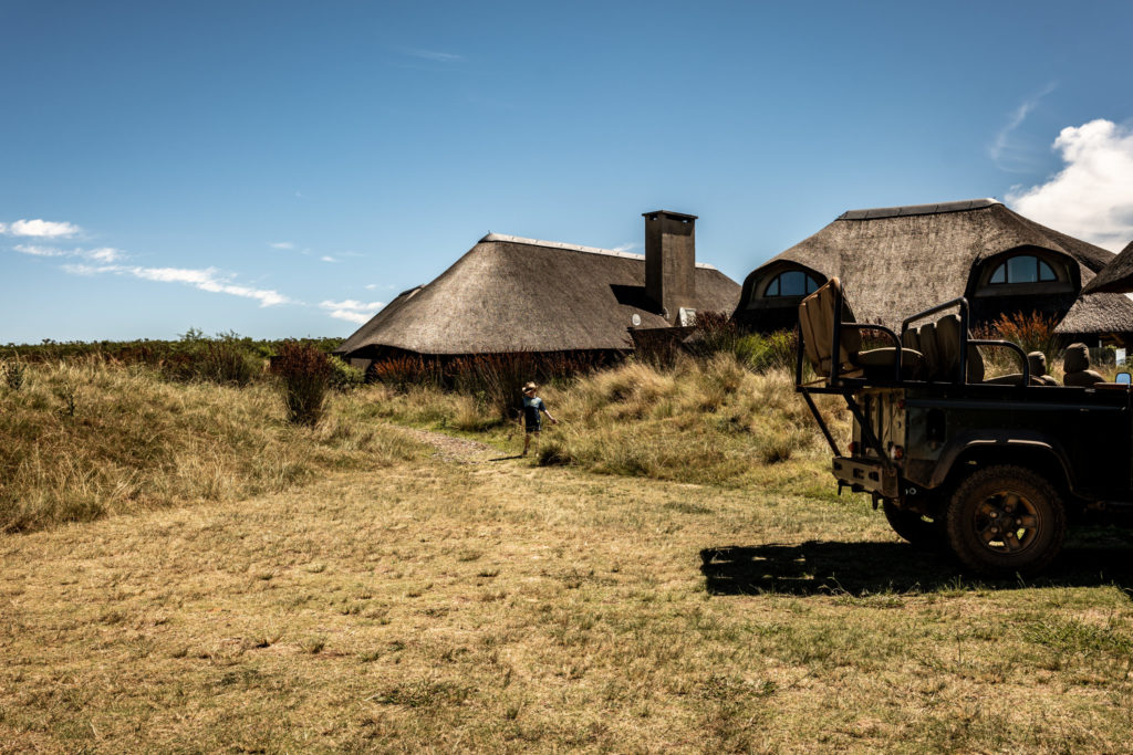 Ulubisi House Gondwana Private Game Reserve entrance with game drive vehicle